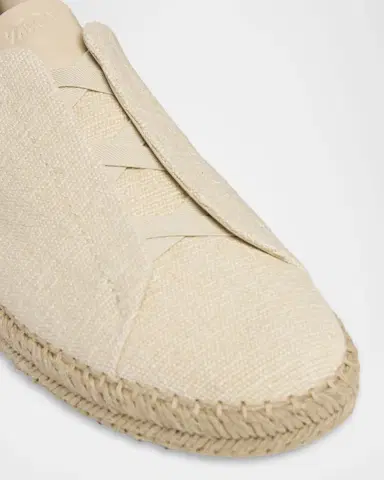 Zegna Men's Woven Triple Stitch Sneakers | Thumbnail 3 Zegna Men's Woven Triple Stitch Sneakers | Thumbnail 3