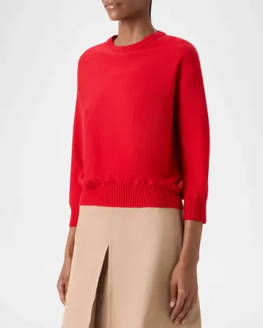 Akris punto Merino Wool Knit Crewneck Sweater | Thumbnail 4 Akris punto Merino Wool Knit Crewneck Sweater | Thumbnail 4