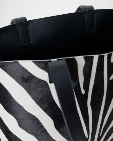 Akris Ai Medium Zebra-Print Top-Handle Tote Bag | Thumbnail 3 Akris Ai Medium Zebra-Print Top-Handle Tote Bag | Thumbnail 3