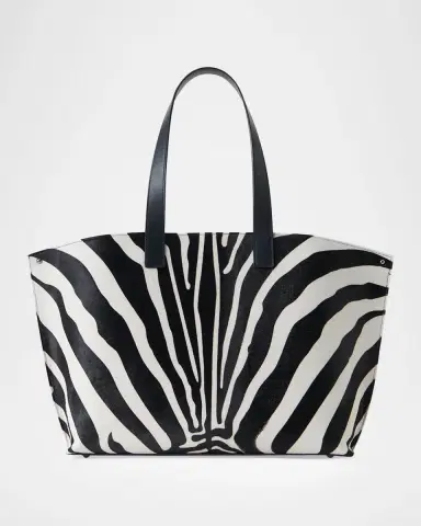 Akris Ai Medium Zebra-Print Top-Handle Tote Bag | Thumbnail 6 Akris Ai Medium Zebra-Print Top-Handle Tote Bag | Thumbnail 6