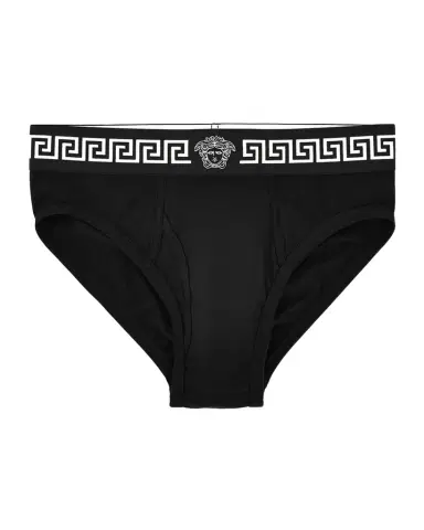 Versace Men's Medusa La Greca Briefs | Thumbnail 1 Versace Men's Medusa La Greca Briefs | Thumbnail 1