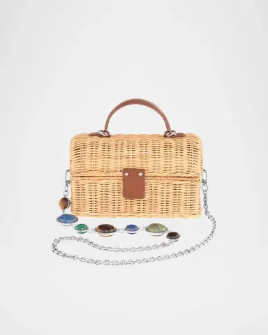 Judith Leiber Couture Isla Rattan Basket Top-Handle Bag | Thumbnail 3 Judith Leiber Couture Isla Rattan Basket Top-Handle Bag | Thumbnail 3