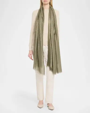 Brunello Cucinelli Sparkling Cashmere & Silk Scarf | Thumbnail 2 Brunello Cucinelli Sparkling Cashmere & Silk Scarf | Thumbnail 2
