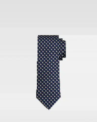 Ferragamo Men's Flying Mallards Silk Tie | Thumbnail 2 Ferragamo Men's Flying Mallards Silk Tie | Thumbnail 2