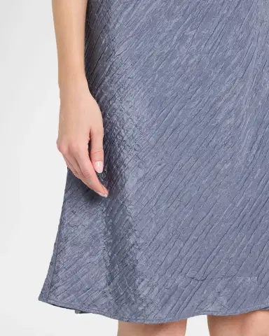 Eileen Fisher Wrap-Front Crinkled Silk Jacquard Dress | Thumbnail 5 Eileen Fisher Wrap-Front Crinkled Silk Jacquard Dress | Thumbnail 5