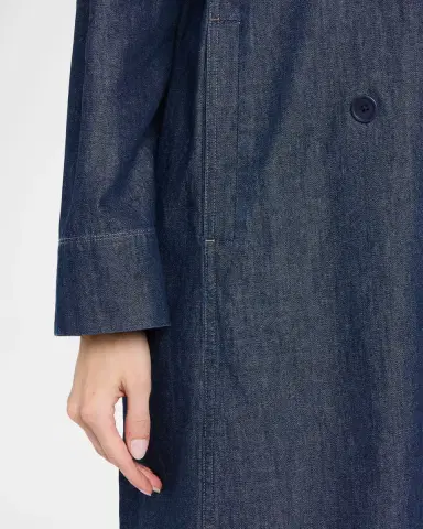 Eileen Fisher Organic Cotton Denim Trench Coat | Thumbnail 5 Eileen Fisher Organic Cotton Denim Trench Coat | Thumbnail 5