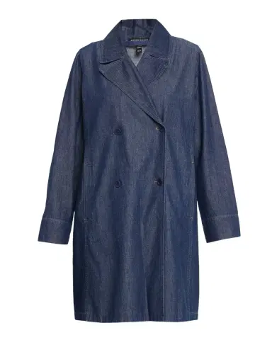 Eileen Fisher Organic Cotton Denim Trench Coat | Thumbnail 1 Eileen Fisher Organic Cotton Denim Trench Coat | Thumbnail 1