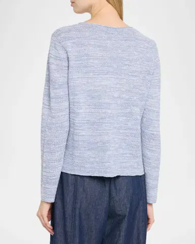 Eileen Fisher Crewneck Melange Knit Sweater | Thumbnail 3 Eileen Fisher Crewneck Melange Knit Sweater | Thumbnail 3