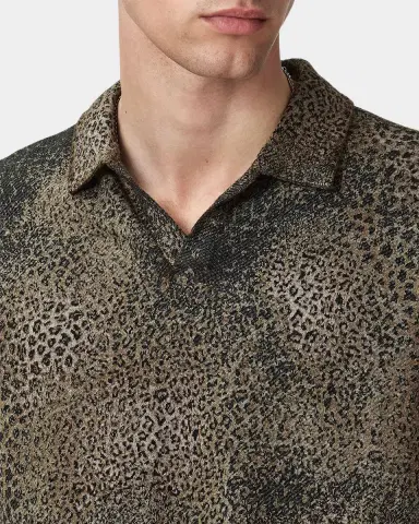 JOHN VARVATOS Men's Perkins Degrade Jacquard Polo Shirt | Thumbnail 5 JOHN VARVATOS Men's Perkins Degrade Jacquard Polo Shirt | Thumbnail 5