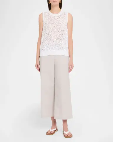 Eileen Fisher Slubby Organic Cotton Open-Knit Tank | Thumbnail 2 Eileen Fisher Slubby Organic Cotton Open-Knit Tank | Thumbnail 2