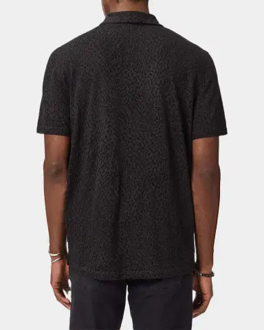 JOHN VARVATOS Men's Marcel Cheetah Jacquard Polo Shirt | Thumbnail 3 JOHN VARVATOS Men's Marcel Cheetah Jacquard Polo Shirt | Thumbnail 3
