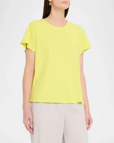 Eileen Fisher Crewneck Slubby Organic Cotton Top | Thumbnail 4 Eileen Fisher Crewneck Slubby Organic Cotton Top | Thumbnail 4