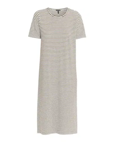 Eileen Fisher Striped Organic Cotton Knit Midi Dress | Thumbnail 1 Eileen Fisher Striped Organic Cotton Knit Midi Dress | Thumbnail 1