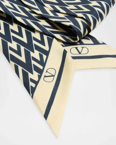 Valentino Garavani Toute La V Silk Bandeau Scarf | Thumbnail 2 Valentino Garavani Toute La V Silk Bandeau Scarf | Thumbnail 2