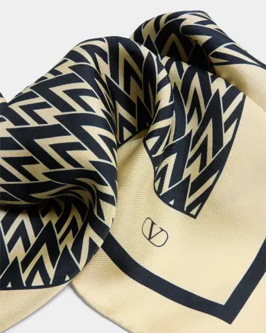 Valentino Garavani Toute La V Silk Scarf | Thumbnail 2 Valentino Garavani Toute La V Silk Scarf | Thumbnail 2