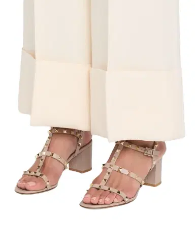 Valentino Garavani 60mm Rockstud Leather Caged Sandals | Thumbnail 1 Valentino Garavani 60mm Rockstud Leather Caged Sandals | Thumbnail 1