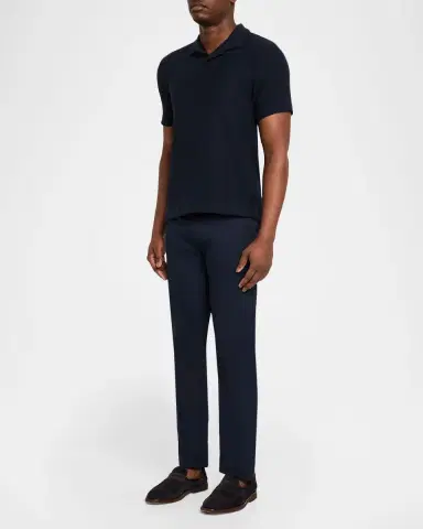 Vince Men's Honeycomb Johnny Collar Polo Shirt | Thumbnail 2 Vince Men's Honeycomb Johnny Collar Polo Shirt | Thumbnail 2