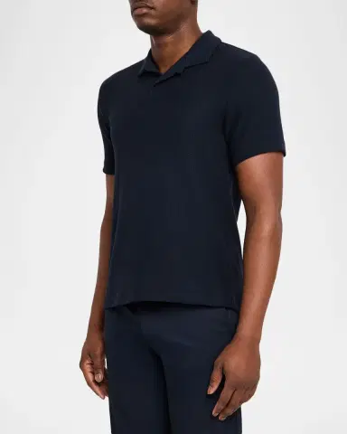Vince Men's Honeycomb Johnny Collar Polo Shirt | Thumbnail 4 Vince Men's Honeycomb Johnny Collar Polo Shirt | Thumbnail 4