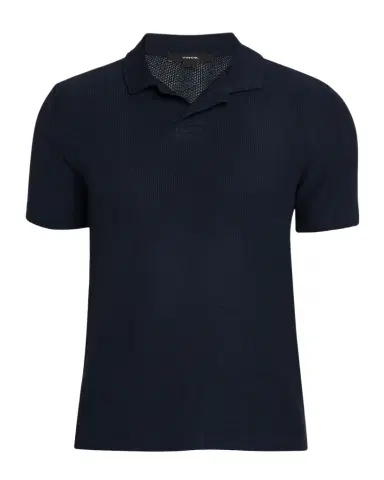 Vince Men's Honeycomb Johnny Collar Polo Shirt | Thumbnail 1 Vince Men's Honeycomb Johnny Collar Polo Shirt | Thumbnail 1