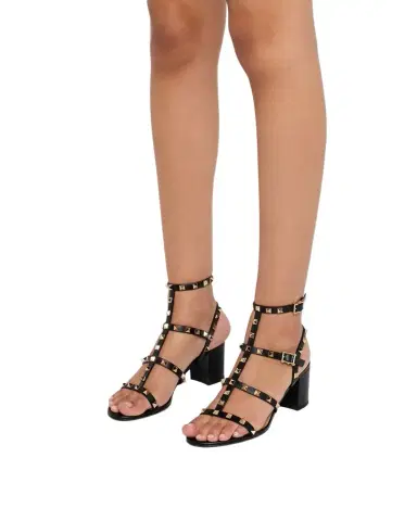 Valentino Garavani 60mm Rockstud Leather Caged Sandals | Thumbnail 1 Valentino Garavani 60mm Rockstud Leather Caged Sandals | Thumbnail 1