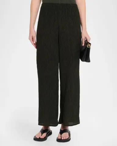 Eileen Fisher Crinkled Wide-Leg Ankle Pants | Thumbnail 4 Eileen Fisher Crinkled Wide-Leg Ankle Pants | Thumbnail 4