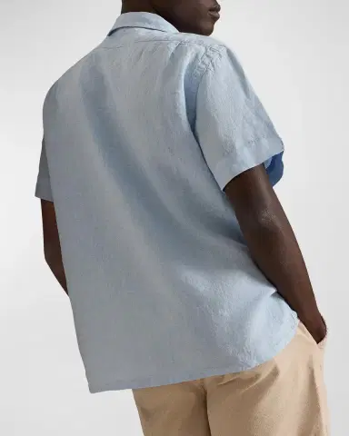Polo Ralph Lauren Men's Classic-Fit Linen Camp Shirt | Thumbnail 3 Polo Ralph Lauren Men's Classic-Fit Linen Camp Shirt | Thumbnail 3