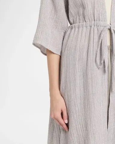 Eileen Fisher Striped Gauzy Organic Cotton Caftan | Thumbnail 5 Eileen Fisher Striped Gauzy Organic Cotton Caftan | Thumbnail 5