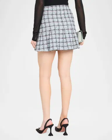 Self-Portrait Check Knit Mini Skirt | Thumbnail 3 Self-Portrait Check Knit Mini Skirt | Thumbnail 3