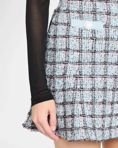 Self-Portrait Check Knit Mini Skirt | Thumbnail 5 Self-Portrait Check Knit Mini Skirt | Thumbnail 5