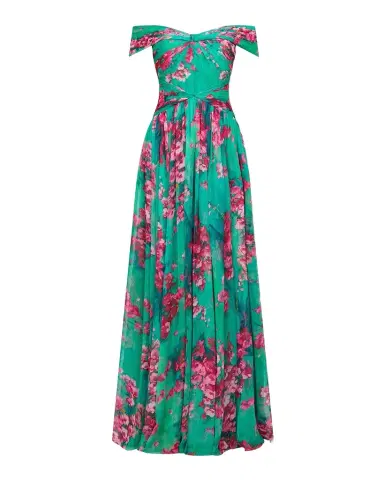 THEIA Sabina Chiffon Off-Shoulder Gown | Thumbnail 1 THEIA Sabina Chiffon Off-Shoulder Gown | Thumbnail 1