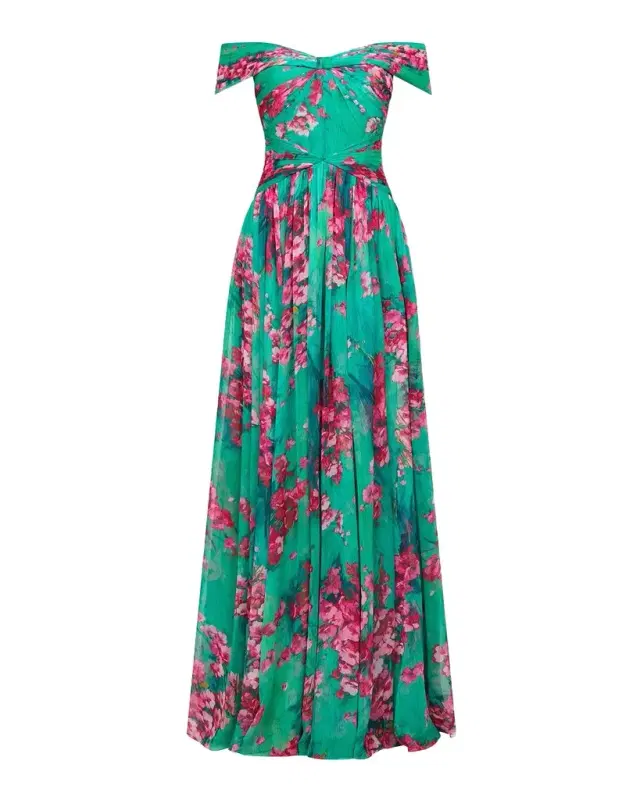 Sabina Chiffon Off-Shoulder Gown Sabina Chiffon Off-Shoulder Gown