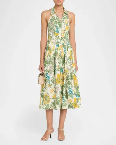 Cara Cara Rashida Floral Poplin Halter Dress | Thumbnail 2 Cara Cara Rashida Floral Poplin Halter Dress | Thumbnail 2