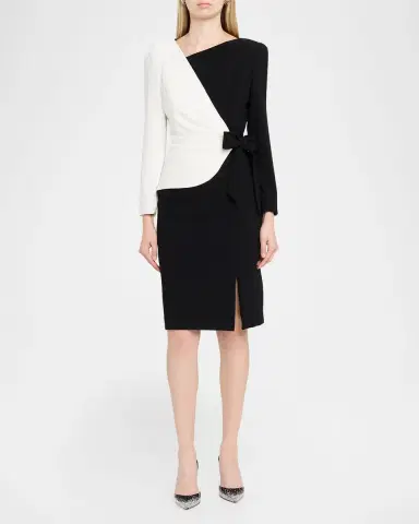 Rickie Freeman for Teri Jon Two-Tone Crepe Sheath Dress | Thumbnail 2 Rickie Freeman for Teri Jon Two-Tone Crepe Sheath Dress | Thumbnail 2