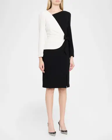 Rickie Freeman for Teri Jon Two-Tone Crepe Sheath Dress | Thumbnail 4 Rickie Freeman for Teri Jon Two-Tone Crepe Sheath Dress | Thumbnail 4