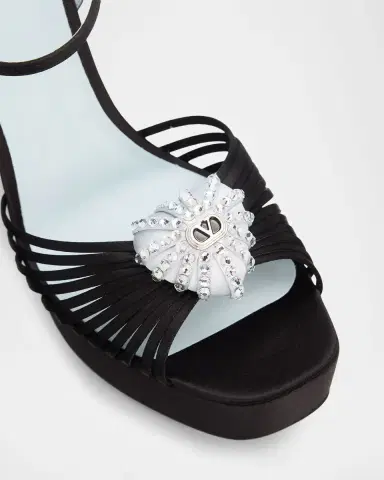 Valentino Garavani 115mm Coeur Royal Satin Platform Sandals | Thumbnail 4 Valentino Garavani 115mm Coeur Royal Satin Platform Sandals | Thumbnail 4