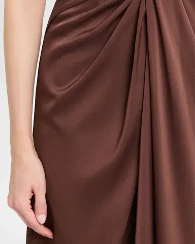 Aidan Mattox Sleeveless Pleated Twist-Front Midi Dress | Thumbnail 5 Aidan Mattox Sleeveless Pleated Twist-Front Midi Dress | Thumbnail 5