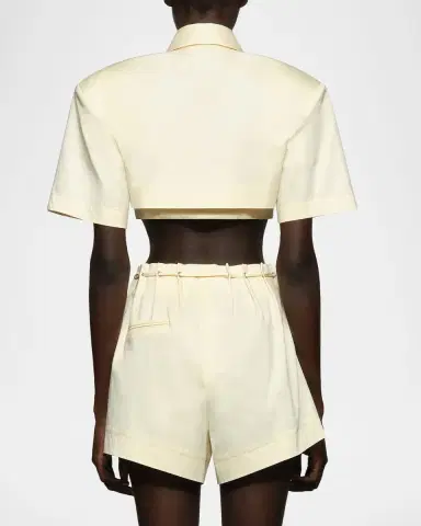 Et Ochs Calvin Button-Down Crop Top | Thumbnail 3 Et Ochs Calvin Button-Down Crop Top | Thumbnail 3