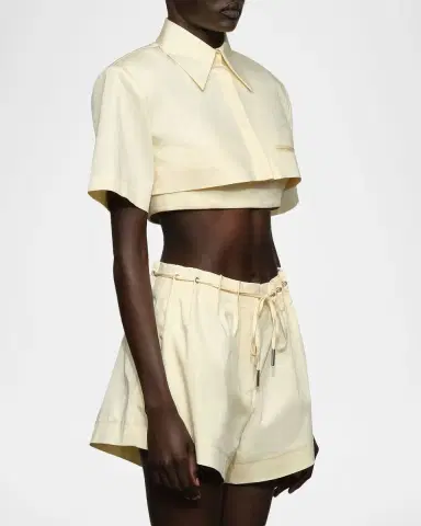 Et Ochs Calvin Button-Down Crop Top | Thumbnail 4 Et Ochs Calvin Button-Down Crop Top | Thumbnail 4