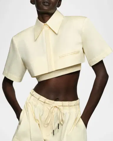Et Ochs Calvin Button-Down Crop Top | Thumbnail 5 Et Ochs Calvin Button-Down Crop Top | Thumbnail 5