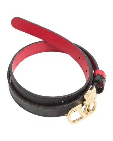 Valentino Garavani VLogo Signature Reversible Shiny Calfskin Belt 20MM | Thumbnail 1 Valentino Garavani VLogo Signature Reversible Shiny Calfskin Belt 20MM | Thumbnail 1