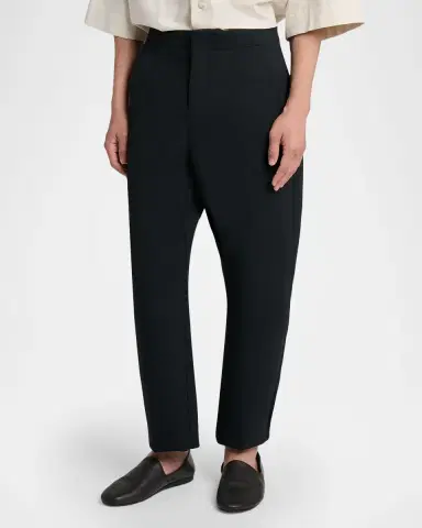 Jacquemus Men's Le Pantalon Cropped Curved-Leg Trousers | Thumbnail 3 Jacquemus Men's Le Pantalon Cropped Curved-Leg Trousers | Thumbnail 3