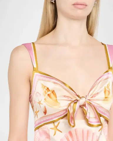 Retrofête Margarie Printed Satin Mini Dress | Thumbnail 5 Retrofête Margarie Printed Satin Mini Dress | Thumbnail 5