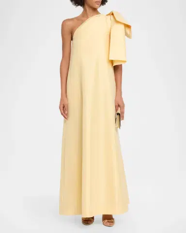 BERNADETTE Winnette One-Shoulder Taffeta Bow Gown | Thumbnail 3 BERNADETTE Winnette One-Shoulder Taffeta Bow Gown | Thumbnail 3