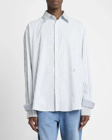 Jacquemus Men's La Chemise Jacquard Stripe Sport Shirt | Thumbnail 2 Jacquemus Men's La Chemise Jacquard Stripe Sport Shirt | Thumbnail 2