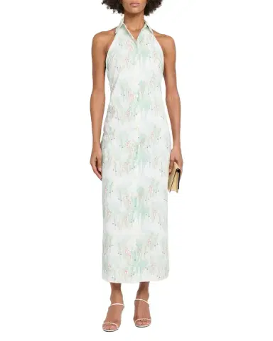 BERNADETTE Cici Floral Halter Midi Shirtdress | Thumbnail 1 BERNADETTE Cici Floral Halter Midi Shirtdress | Thumbnail 1