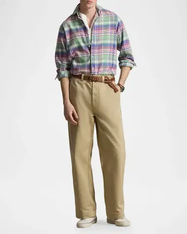 Polo Ralph Lauren Men's Classic Fit Plaid Flannel Button-Down Shirt | Thumbnail 2 Polo Ralph Lauren Men's Classic Fit Plaid Flannel Button-Down Shirt | Thumbnail 2