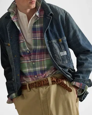 Polo Ralph Lauren Men's Classic Fit Plaid Flannel Button-Down Shirt | Thumbnail 6 Polo Ralph Lauren Men's Classic Fit Plaid Flannel Button-Down Shirt | Thumbnail 6