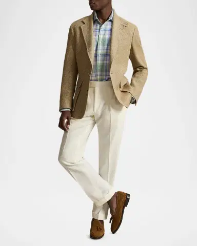 Polo Ralph Lauren Men's Herringbone Linen Blend Single-Breasted Sport Coat | Thumbnail 2 Polo Ralph Lauren Men's Herringbone Linen Blend Single-Breasted Sport Coat | Thumbnail 2