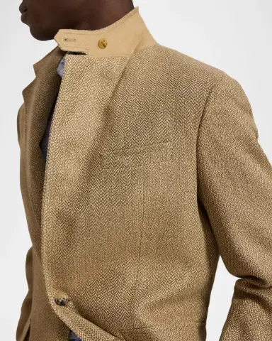 Polo Ralph Lauren Men's Herringbone Linen Blend Single-Breasted Sport Coat | Thumbnail 5 Polo Ralph Lauren Men's Herringbone Linen Blend Single-Breasted Sport Coat | Thumbnail 5