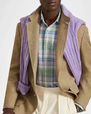 Polo Ralph Lauren Men's Herringbone Linen Blend Single-Breasted Sport Coat | Thumbnail 7 Polo Ralph Lauren Men's Herringbone Linen Blend Single-Breasted Sport Coat | Thumbnail 7